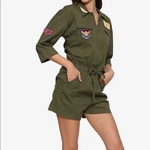 HER UNIVERSE MARVEL CAPTAIN MARVEL CARGO ROMPER